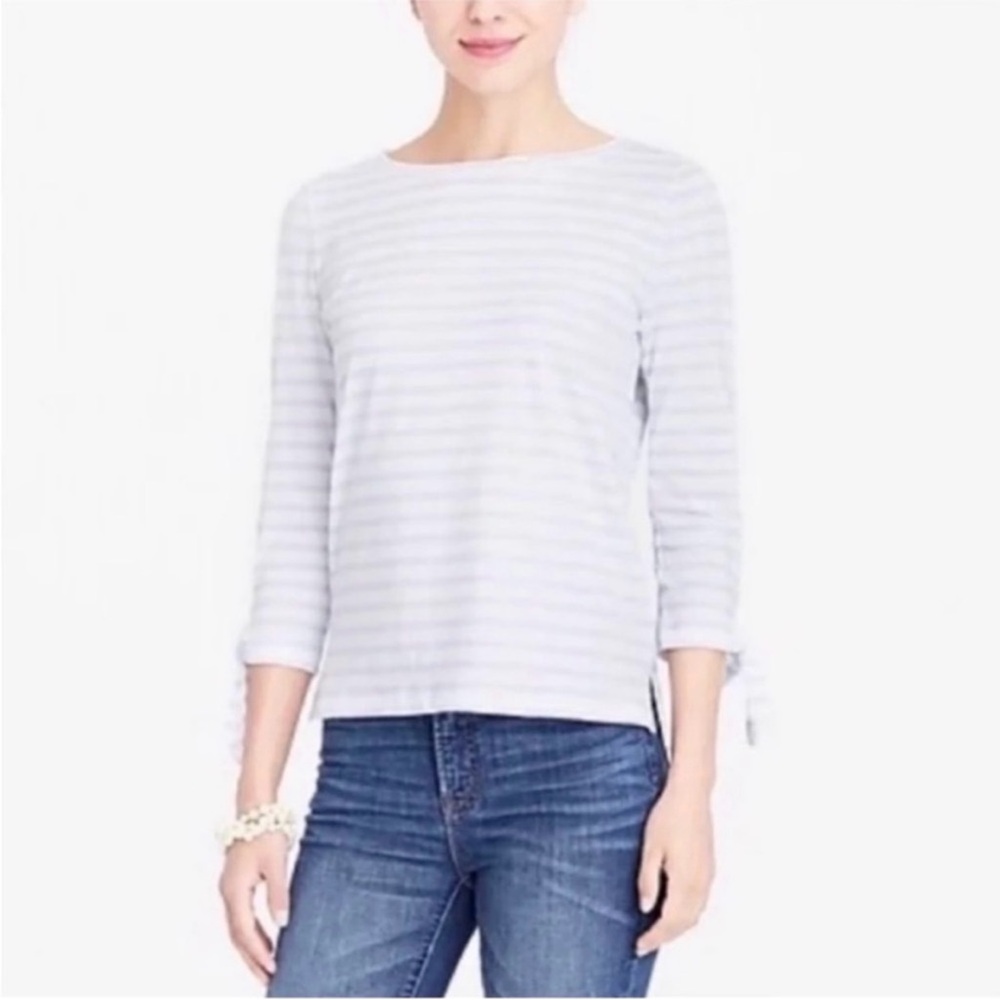 J.Crew Blue & White Stripped Shirt